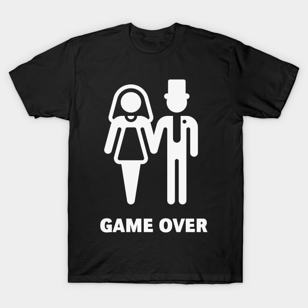 Game Over (Stag Party / Hen Night / White) T-Shirt by MrFaulbaum